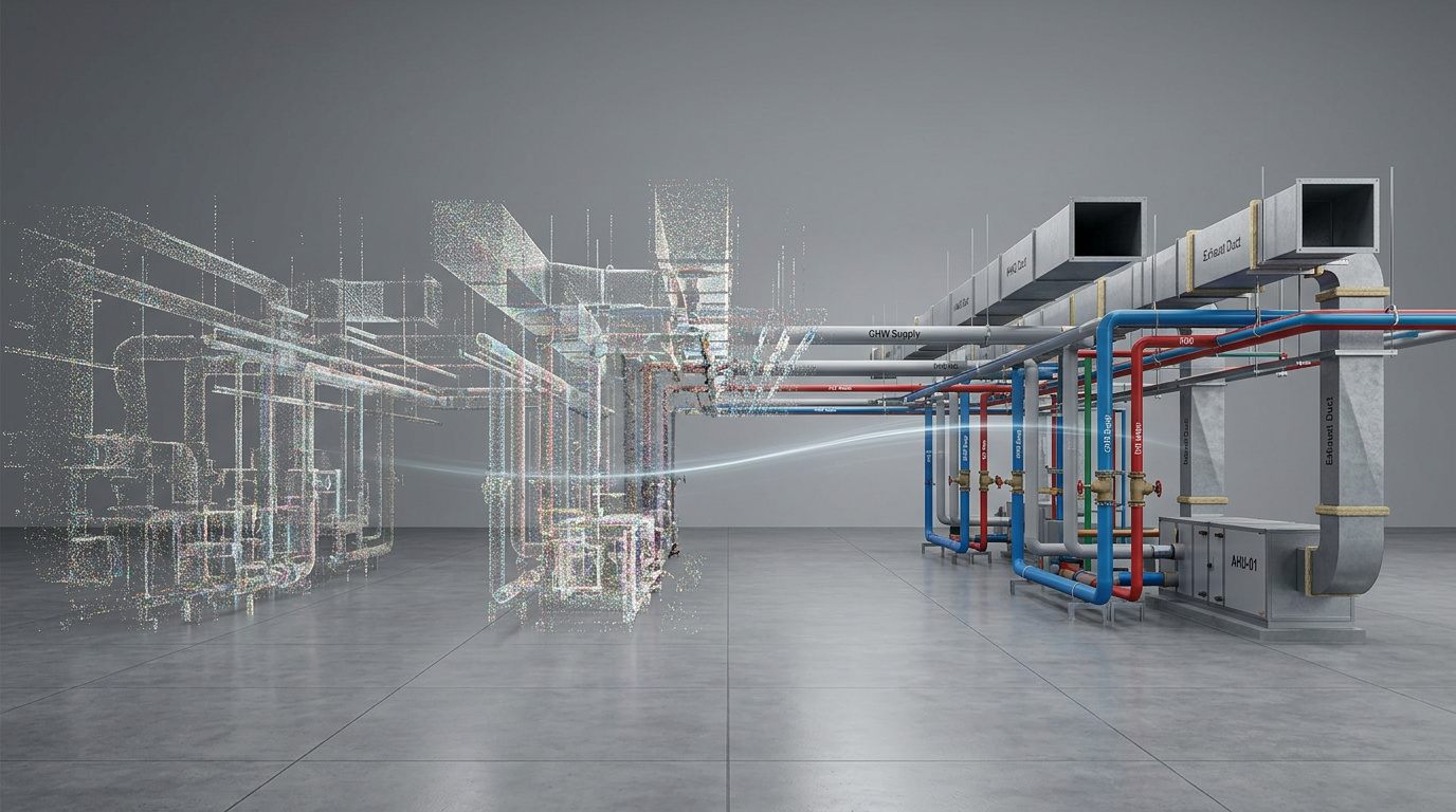 Scan to BIM Services for MEP Systems